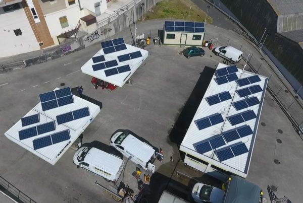Instalación energía solar fotovoltaica autoconsumo gasolinera Motor Rosales